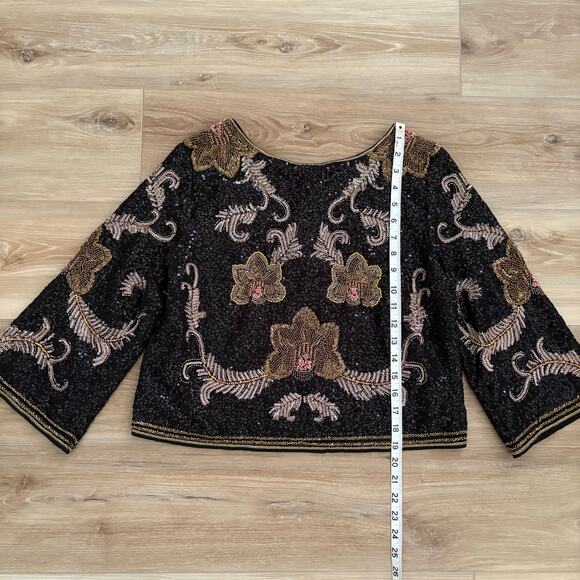 Zara Embroidered Beaded Sequin Cape Jacket 6895/912 S - Picture 7 of 12